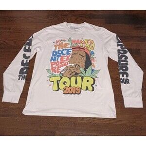 Wiz Khalifa Shirt Mens Medium Decent Exposure Tour 2019 Long Sleeve Graphic Tee